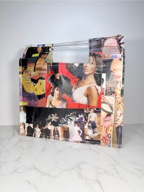 Your Sister’s Mustache New York Decoupage Constructed Clutch